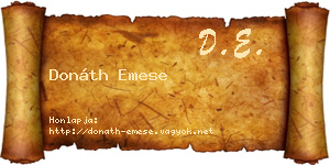 Donáth Emese névjegykártya